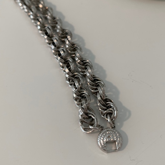 Monet double loop silver tone chain bracelet - Picture 4 of 9